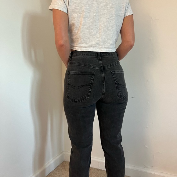 Pull & Bear Straight Leg Black Pants Size 6 Made in Turkey - Picture 12 of 14